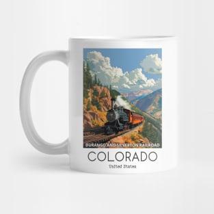 A Vintage Travel Illustration of the Durango and Silverton Narrow Gauge Railroad - Colorado - US Mug